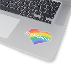 JoongDunk Rainbow Heart Thaise BL acteur sticker, Thaise BL minnaar, Thaise jongensliefde sticker, cadeau voor Thaise jongensliefde, Thaise jongensliefde acteur