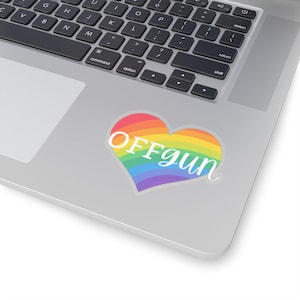 OffGun Rainbow Heart Thaise BL acteur sticker, Thaise BL minnaar, Thaise jongensliefde sticker, cadeau voor Thaise jongensliefde, Thaise jongensliefde acteur, Babii