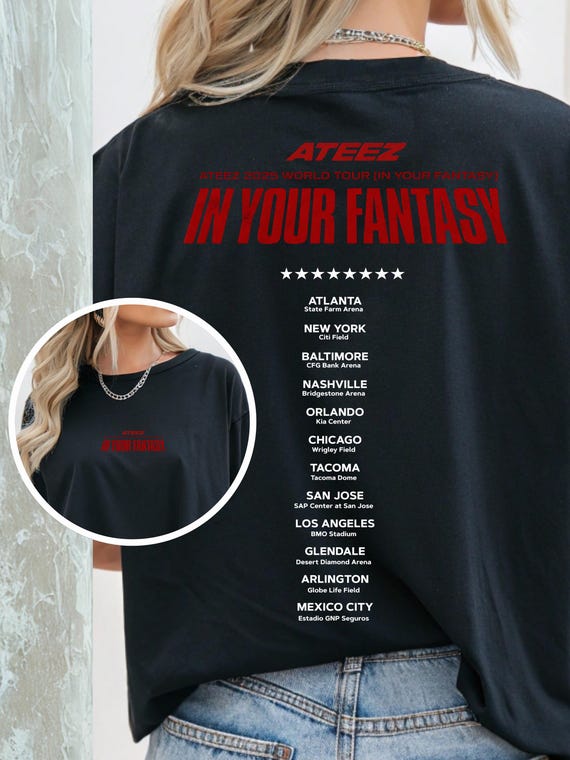 Ateez In Your FantasyツアーTシャツ：Atinyファンギフト - Etsy 日本