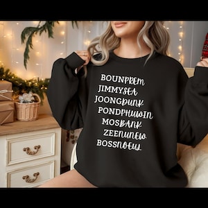 Personalized Thai BL Ships Graphic Sweatshirt: Thai Boy Love