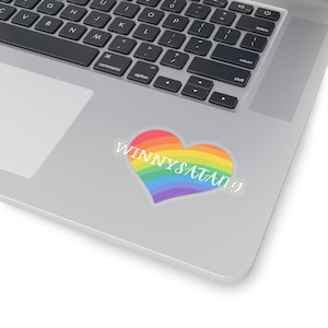 WinnySatang Rainbow Heart Thaise BL acteur sticker, Thaise BL minnaar, Thaise jongensliefde sticker, cadeau voor Thaise jongensliefde, Thaise jongensliefde acteur