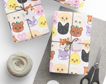 Aniteez Character Wrapping Paper | K-Pop Fan Gift Wrap