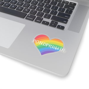 PondPhuwin Rainbow Heart Thaise BL acteur sticker, Thaise BL minnaar, Thaise jongensliefde sticker, cadeau voor Thaise jongensliefde fan, Thaise jongensliefde acteur