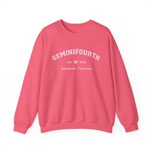 Personalized Thai BL Ship Sweatshirt: Athletic Style Graphic, Est. Date Safety Pink