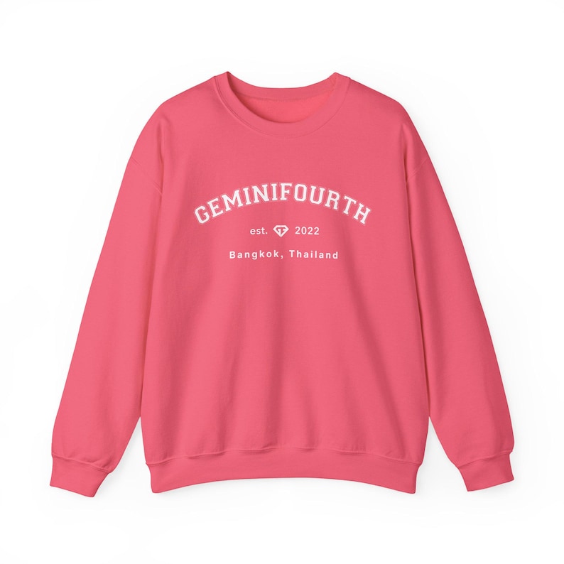 Personalized Thai BL Ship Sweatshirt: Athletic Style Graphic, Est. Date Safety Pink