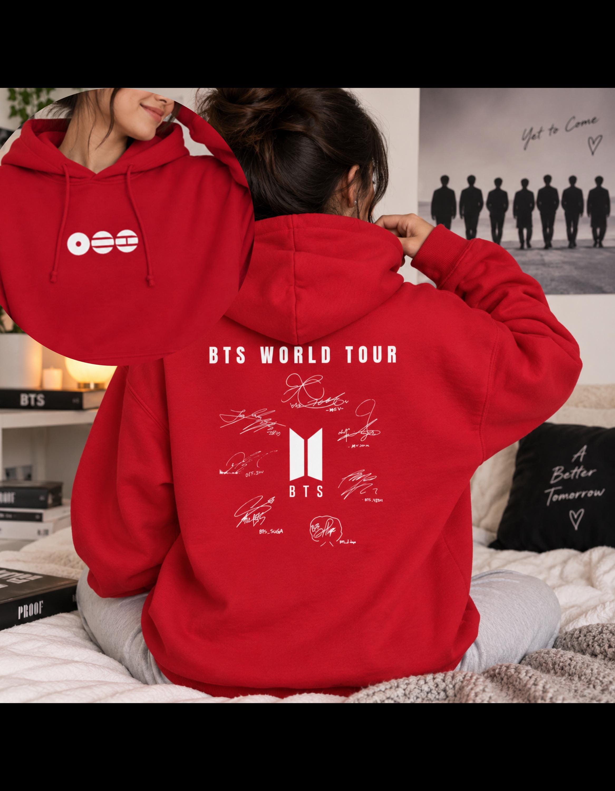 Bts Arirang Hoodie Red Hoodie - Etsy