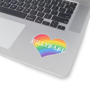 BillyBabe Rainbow Heart Thaise BL acteur sticker, Thaise BL minnaar, Thaise jongen liefde sticker, cadeau voor Thaise jongen liefde fan, Thaise jongen liefde acteur