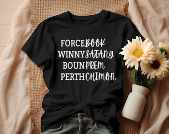 Personalized Thai BL Ships T Shirt, Graphic Tee, Thai BL Lover, Unisex Tee, Thai Boy Love Actors, Thai Boy Love Ships Graphic Tee,