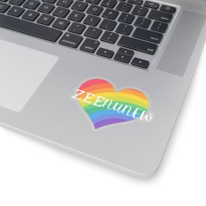 ZeeNunew Rainbow Heart Thaise BL acteur sticker, Thaise BL minnaar, Thaise jongensliefde sticker, cadeau voor Thaise jongensliefde, Thaise jongensliefde acteur, Zonzon