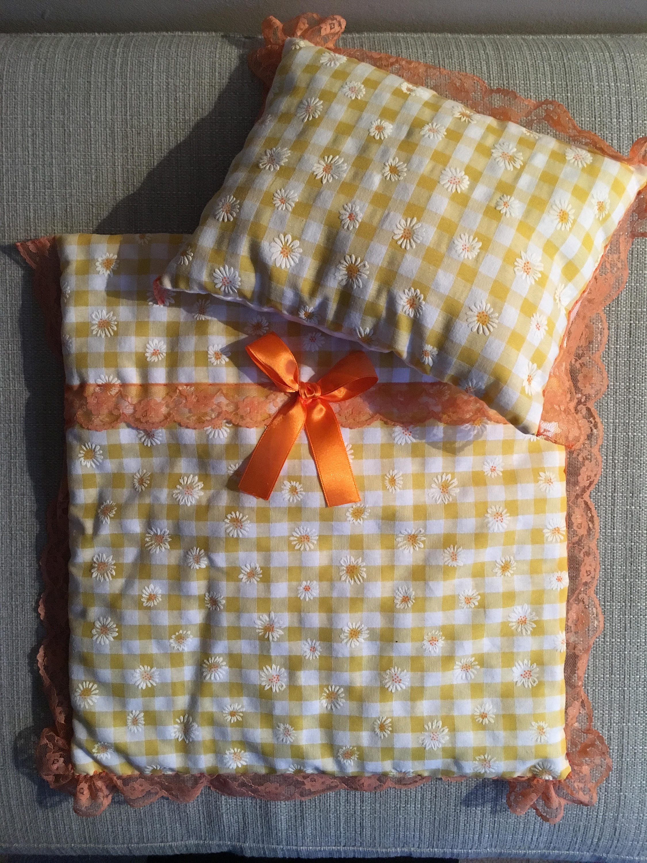 dolls pram pillow and cover