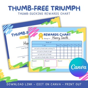 Break Thumb Sucking Habit, Finger Sucking Reward Chart, Finger Guard, Stop finger sucking, Thumb-Free Triumph Tracker, Empower Little Ones