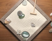 Mini zen garden kit wood grain