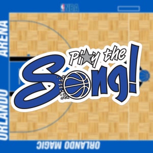 Ascolta la canzone! Adesivo con frase a tema di Orlando Magic