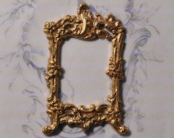 French Louis 15th XV Style Brass Picture Frame Portrait Setting 316J