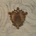 Vintage French Filigree Heart Pendant or Charm for Enameling 1 Piece Made in France 188J 