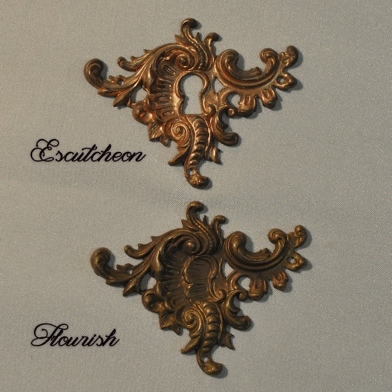 Vintage French Escutcheon or Flourish Louis XV Quinze Rococo Etsy