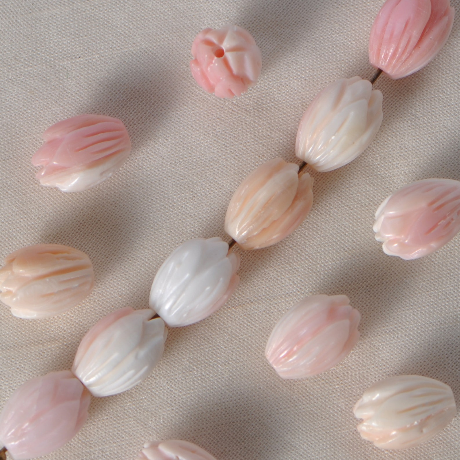 8 X 11 Mm 10 Pieces Pikake Beads Hand Carved Conch Shell Beads Etsy