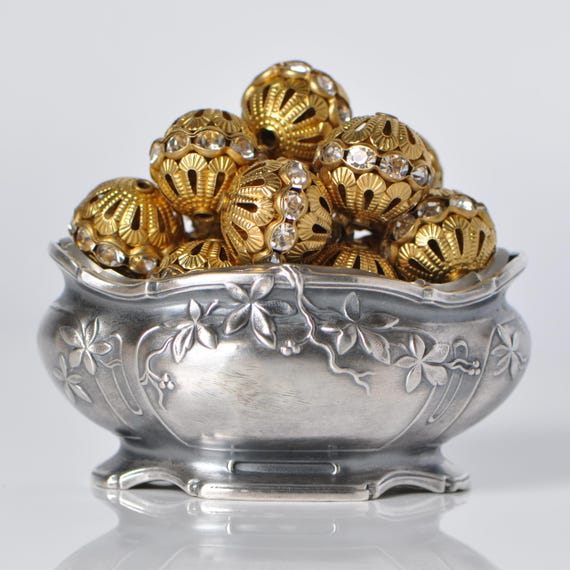 Antique Solid Silver Argent Massif Salt Cellar Saleron Made in France French 1800's