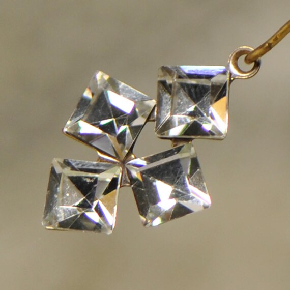 Charcoal Grey Color Irregular Drop Shape Glass Pendant Charm Gold Plated Brass Framed Glass 2pcs 1-gcs11
