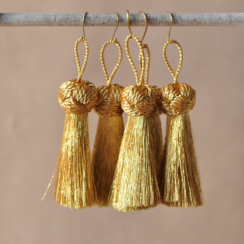 French Gold Metallic Tassel / Pendant Antique Style Metallic Etsy