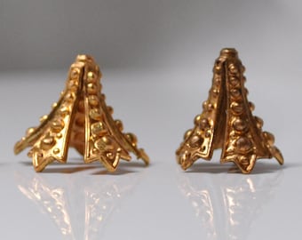 1 pièce Français casquettes de perles made in France Raw Brass 370J