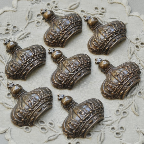 Vintage Barock-Krone Aus Legierung – Haarband / Tiara Für Hochzeit, Mottopartys & Fotoshootings (schwarz)