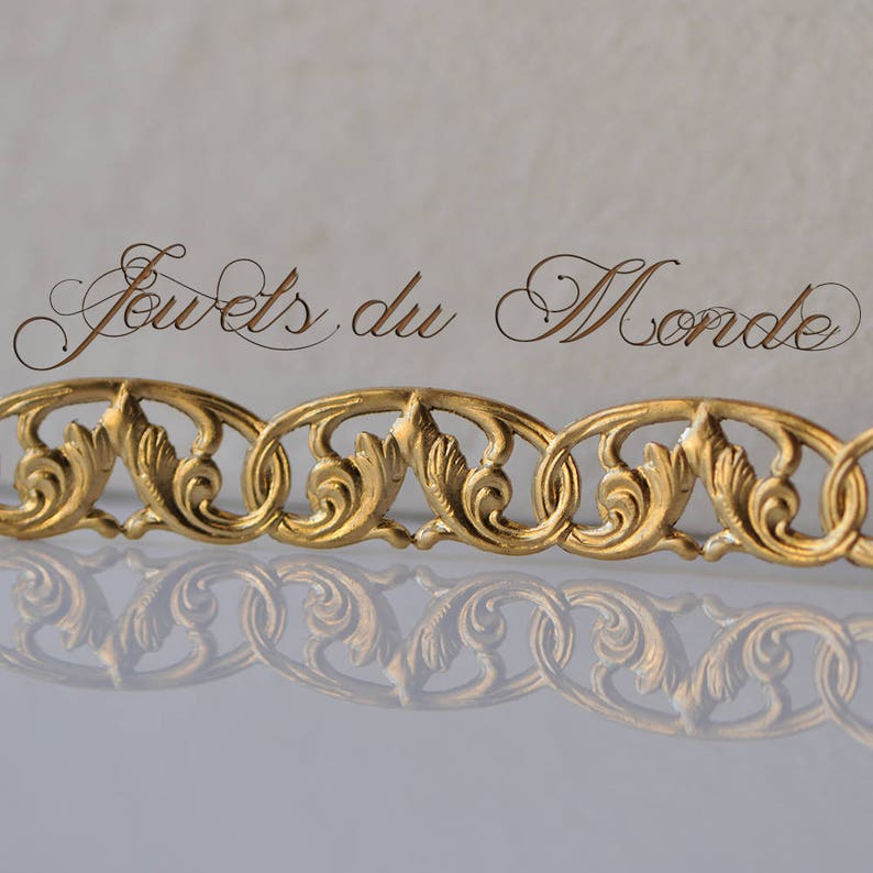 Lamp Banding Gallery Wire Ormolu Filigree Jewelry Bracelet Finding Cutout Openwork 1 Foot