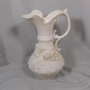 Belleek Aberdeen Rose Pitcher     Fifth Mark, Second Green 1955-1965
