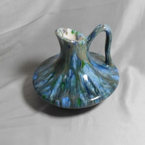Red Wing Pottery Wasserkrug #882 Blau Grün Tropfglasur