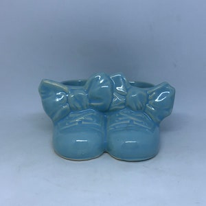 Blue Baby Booties Planter