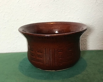 Robinson Ransbottom Pottery Planter Brown with Geometric Design