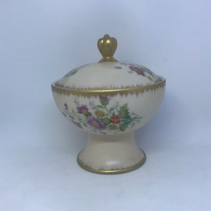 Enesco Pale Pink Lidded Compote   Candy Dish