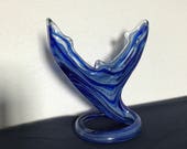 Vintage Art Glass Murano Fish Tail Vase