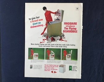 Frigidaire Fliptop Dishmobile Dishwasher Ad
