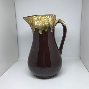 Roseville Brown Drip Pitcher