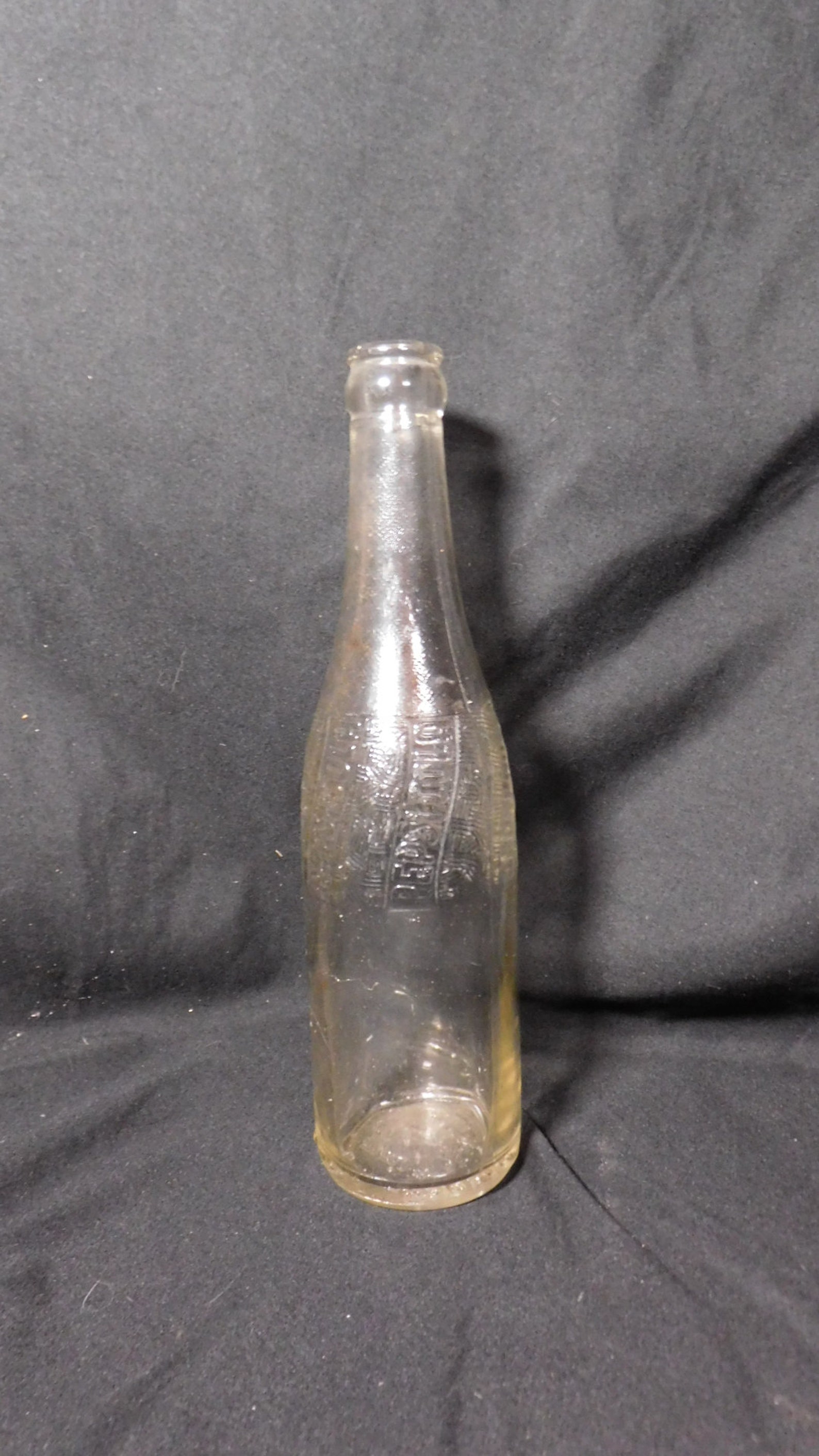 Clear Glass Pepsi Bottle Circa 1950 Etsy