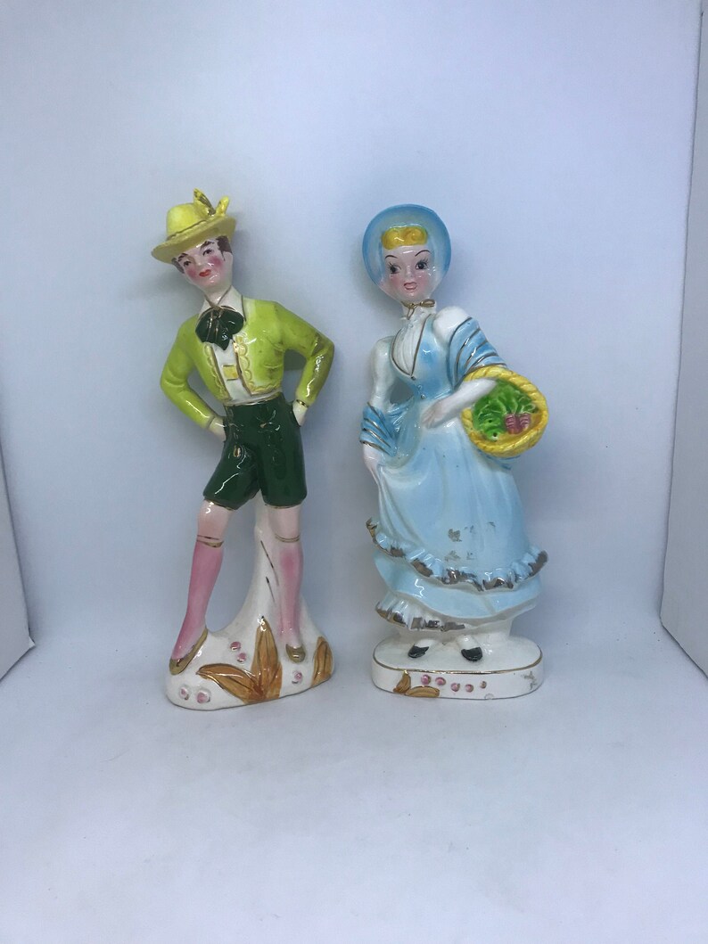 Kreiss Figurines Boy and Girl Regency Style Kreiss and Company Etsy