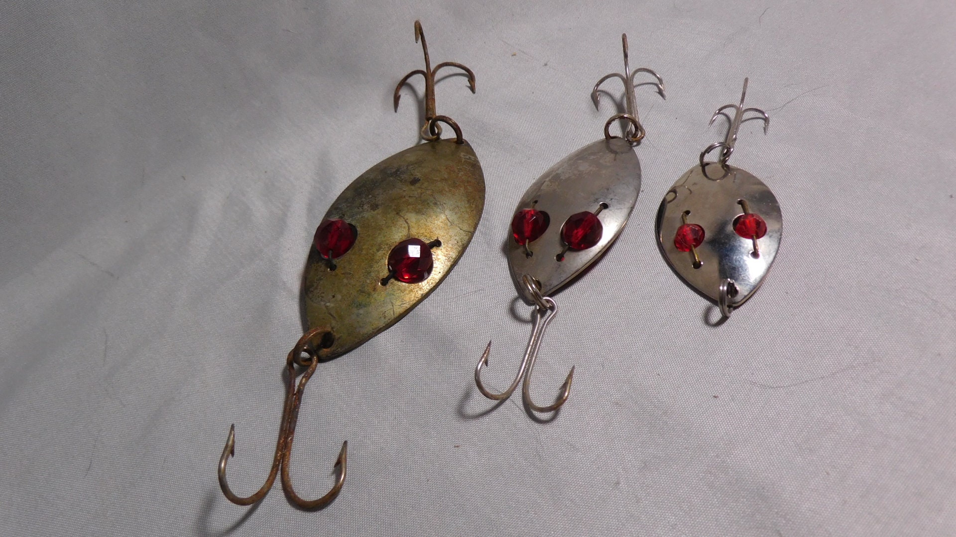 Lot of Three, Red Eye Wiggler Fishing Lures -  Sweden