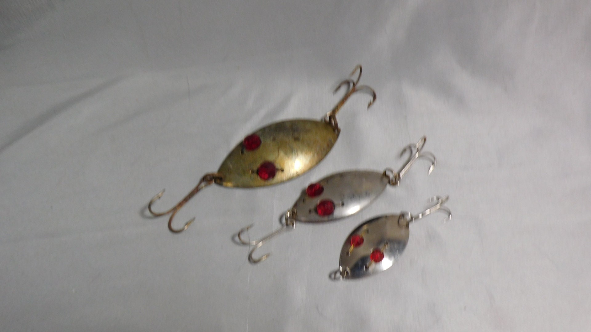 Lot of Three, Red Eye Wiggler Fishing Lures -  Sweden