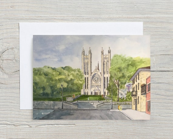 Basilica of Our Lady Guelph card - historic church - Guelph landmark - fine art - 5x7 greeting card
