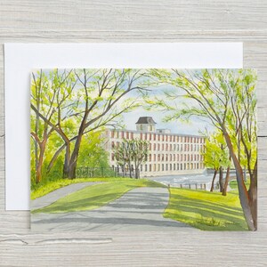Carte Spring Walk - carte d'art - Hespeler - Speed River - sentier pédestre - aquarelle - Cambridge - carte vierge 5 x 7 - carte de voeux