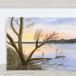 Carte Hespeler Sunset - carte horizontale 5 x 7 - carte vierge