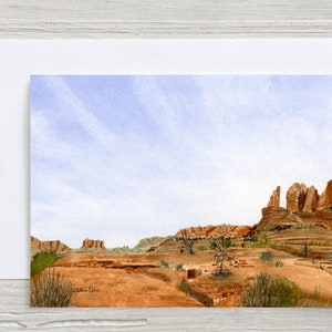 Carte Scenic Sedona - carte horizontale 5 x 7 - carte vierge