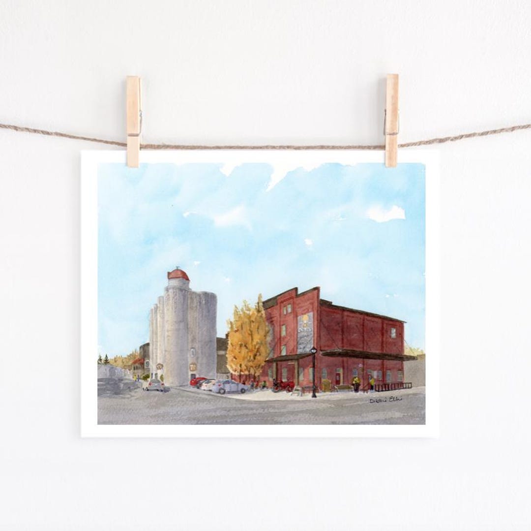 St Jacobs Silos Print Watercolour - Etsy
