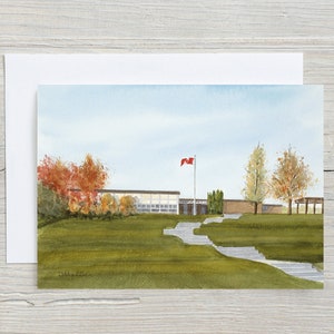Carte Centennial Public School - Région de Waterloo - WRDSB - École de Hespeler - Hespeler - Cambridge (Ontario) - Souvenirs d'école - Carte vierge 5 x 7