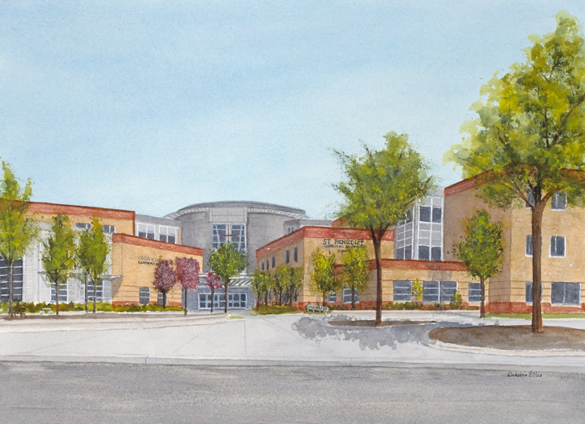 St Benedict School Cambridge Print Catholic School Etsy