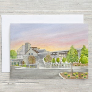 Carte Cambridge Mill - lieu de mariage - Grand River - Cambridge - carte vierge 5 x 7 - moulin historique - restaurant - carte horizontale