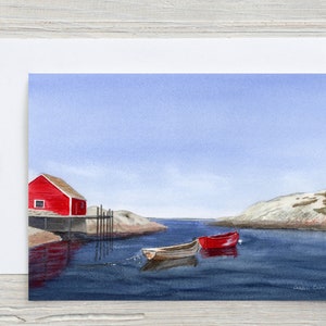 Carte Peggy's Cove - carte horizontale 5 x 7 - carte vierge