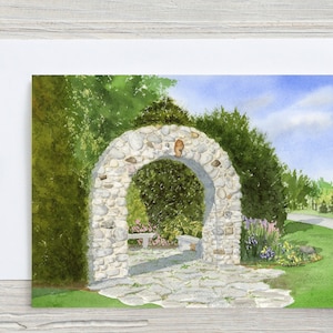 Carte Rockway Gardens - carte horizontale 5 x 7 - carte vierge