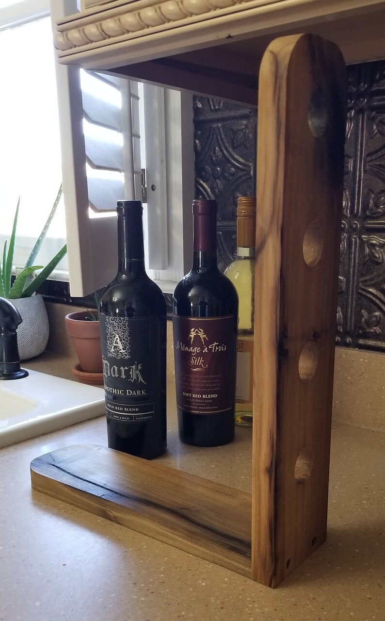 Four Bottle Wine Rack - Etsy